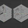 Đế Hex 30mm Phế Tích Đô Thị SET 1, có chỉ báo mặt trước (Battletech) - Thumbnail 2