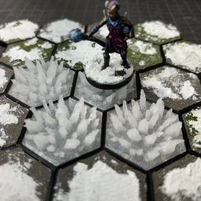 Mô hình Gai Băng Ice Spikes cho Frosthaven (Tương thích MagHex)