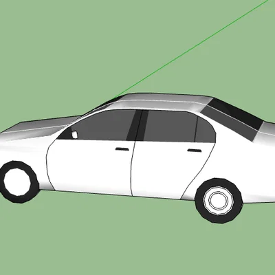 Mô hình xe hơi 3D tối giản - Mẫu xe sedan in 3D đẹp mắt