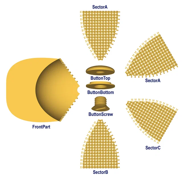 Nón baseball bằng vải in 3D (articulated fabric) từ PLA - Image 3