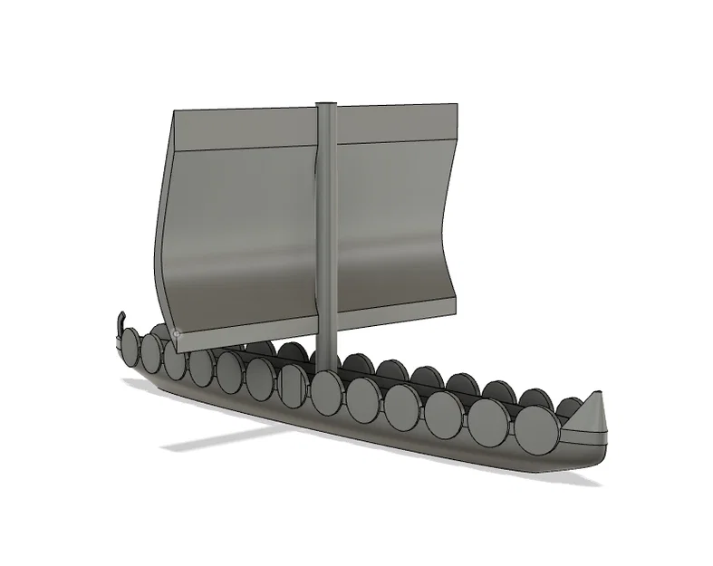 Mô hình thuyền chiến Viking Longboat in 3D cực chất - Image 1