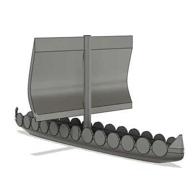 Mô hình thuyền chiến Viking Longboat in 3D cực chất