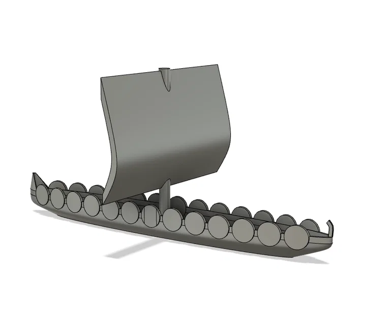 Mô hình thuyền chiến Viking Longboat in 3D cực chất - Image 3