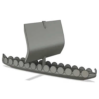 Mô hình thuyền chiến Viking Longboat in 3D cực chất