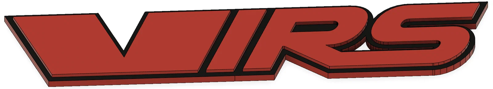 Logo Skoda VRS Tùy Chỉnh - File In 3D Cho Xe Hơi - Image 1