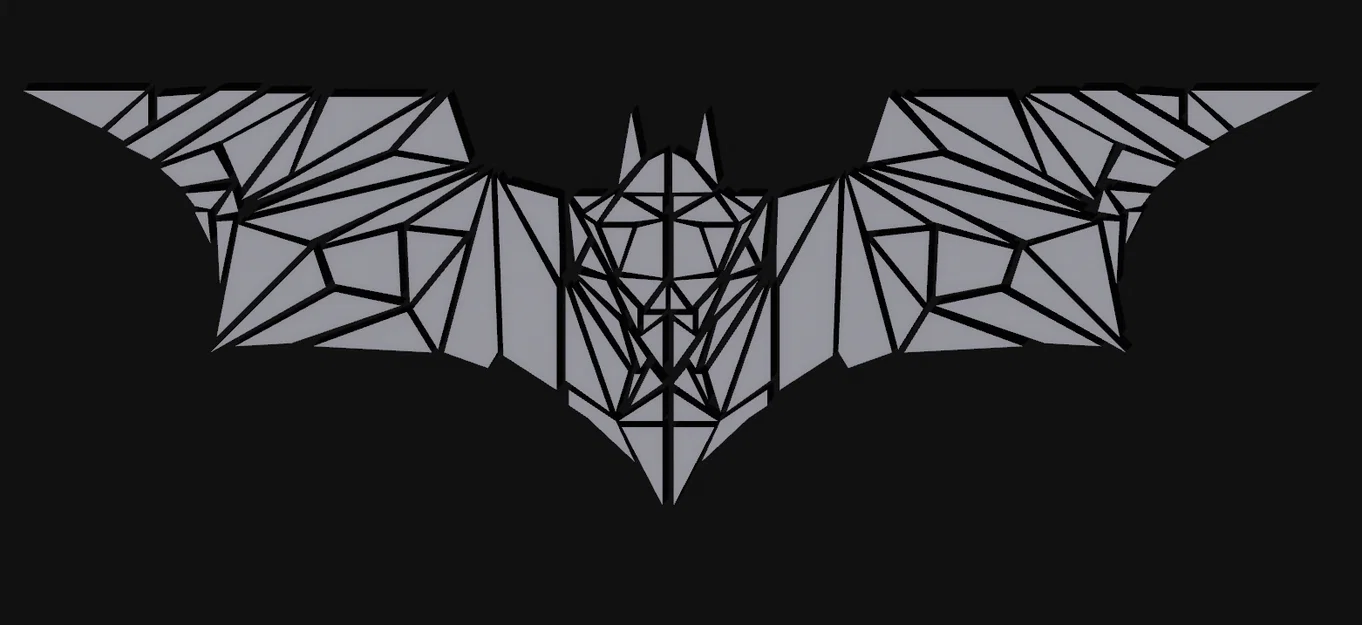 Mô hình trang trí treo tường Logo Batman thiết kế hình học 3D - Image 1