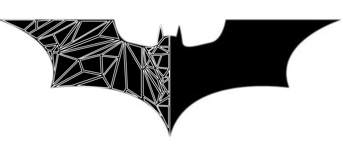 Mô hình trang trí treo tường Logo Batman thiết kế hình học 3D - Image 2
