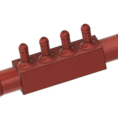 Đầu chia Gardena hub 13mm ra 4x 4,6mm