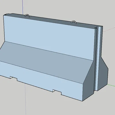 Mô hình rào chắn bê tông Concrete Road Block V2 in 3D
