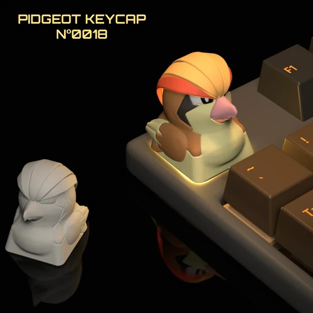 Pidgeot Keycap: Nút Bàn Phím Cơ Pokémon Độc Đáo Cho Tín Đồ 3D - Image 1