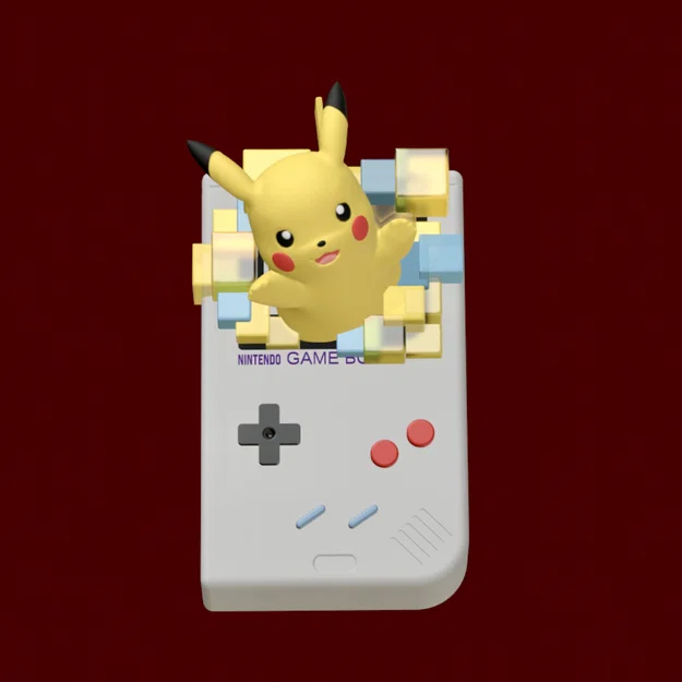 Mô hình trang trí Diorama Game Boy Pikachu độc đáo cho fan Pokemon - Image 2