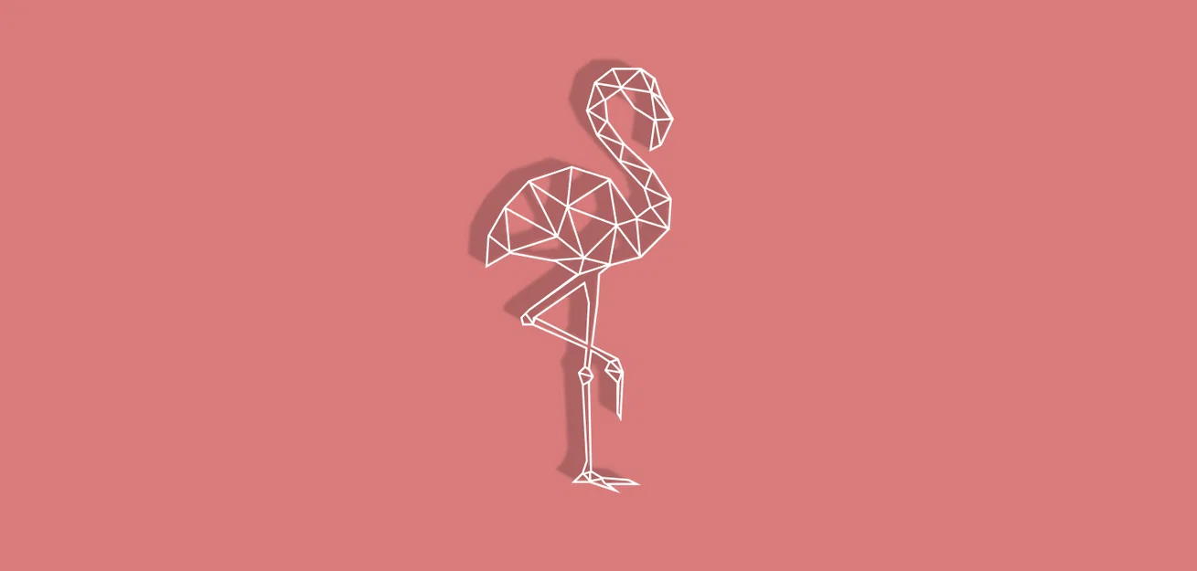 Hồng Hạc Hình Học (Geometric Flamingo) - Image 1