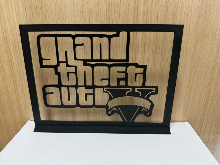 Mô hình trang trí logo Grand Theft Auto V (GTA V) để bàn cực đẹp - Image 1