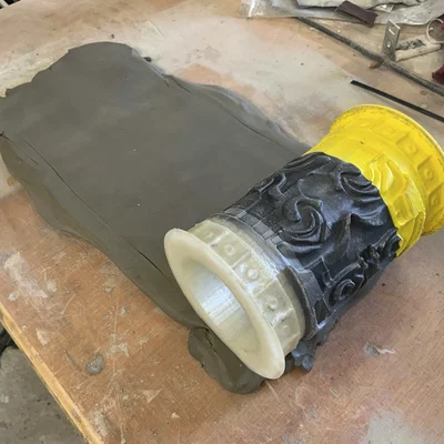 Tile roller – Con lăn tạo hoa văn Aztec cho gạch đất sét
