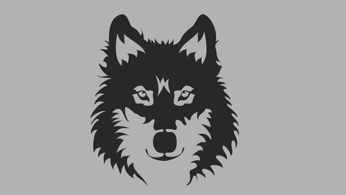 Tranh treo tường 3D hình mặt Sói/Husky đầy phong cách - Image 1