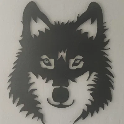 Tranh treo tường 3D hình mặt Sói/Husky đầy phong cách