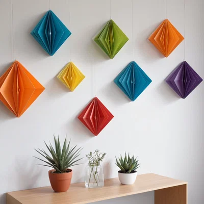 Tranh Origami Treo Tường Bắt Mắt – Decor Hình Học