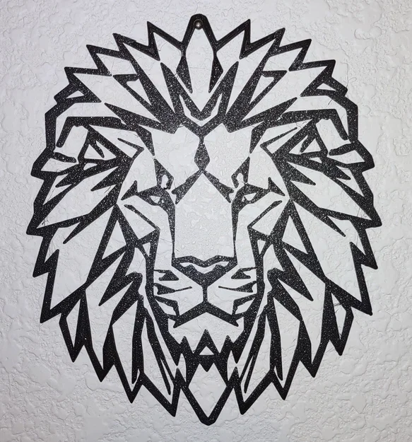 Tranh treo tường Sư Tử hình học (Wall Art Lion) - Image 1