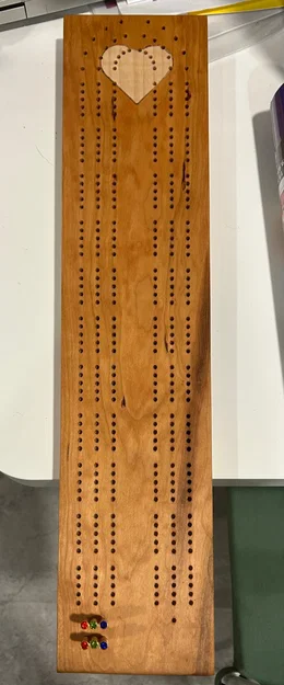 Template khoan lỗ cho bàn Cribbage (Cribbage board drilling template) - Image 2