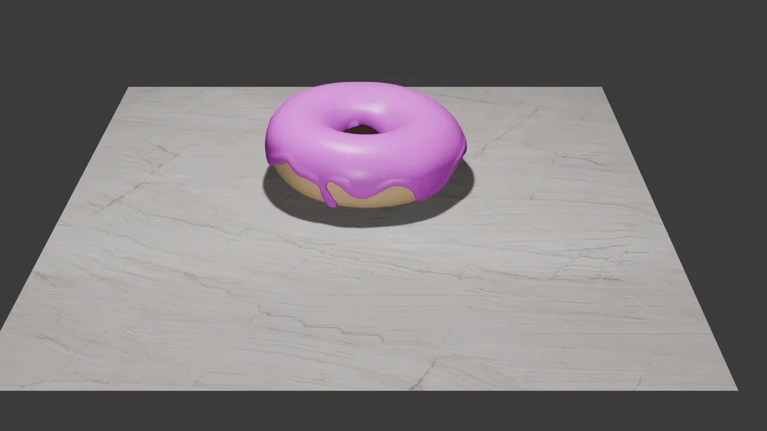 Mô hình 3D bánh Donut phủ kem dễ thương - File in 3D chất lượng - Image 1