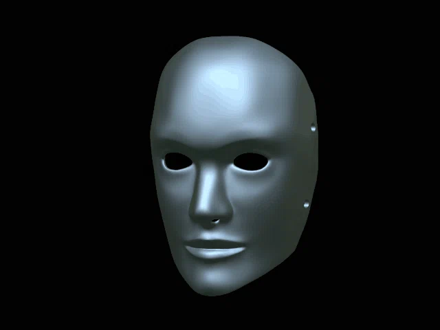 Mô hình in 3D mặt nạ khuôn mặt con người (Human Poker Face Mask) - Image 1