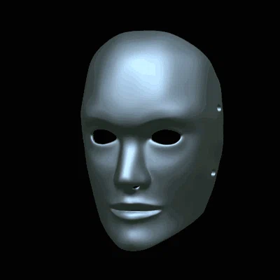 Mô hình in 3D mặt nạ khuôn mặt con người (Human Poker Face Mask)