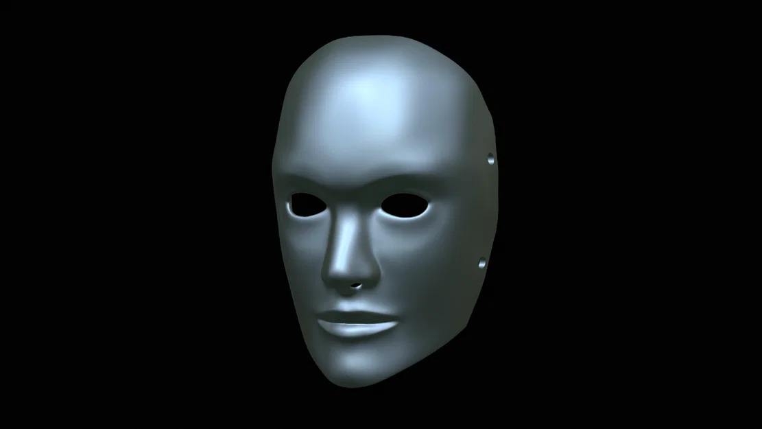 Mô hình in 3D mặt nạ khuôn mặt con người (Human Poker Face Mask) - Image 2