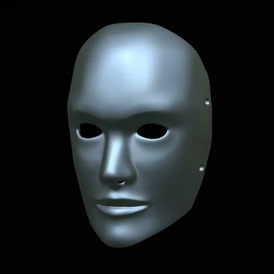 Mô hình in 3D mặt nạ khuôn mặt con người (Human Poker Face Mask)