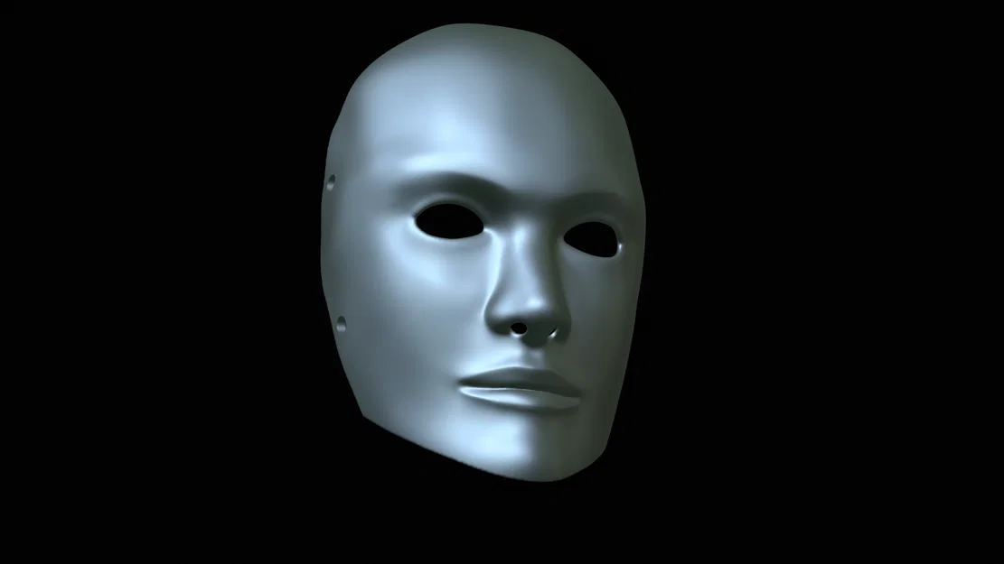 Mô hình in 3D mặt nạ khuôn mặt con người (Human Poker Face Mask) - Image 3