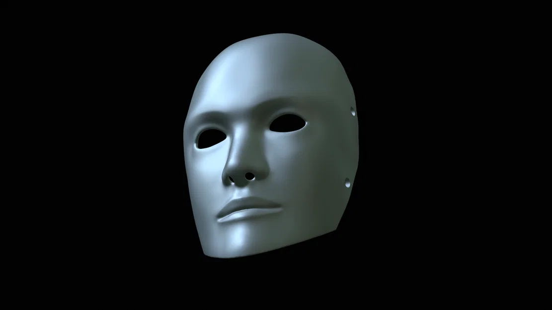Mô hình in 3D mặt nạ khuôn mặt con người (Human Poker Face Mask) - Image 4