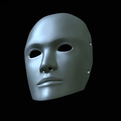Mô hình in 3D mặt nạ khuôn mặt con người (Human Poker Face Mask)