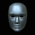 Mô hình in 3D mặt nạ khuôn mặt con người (Human Poker Face Mask) - Thumbnail 7