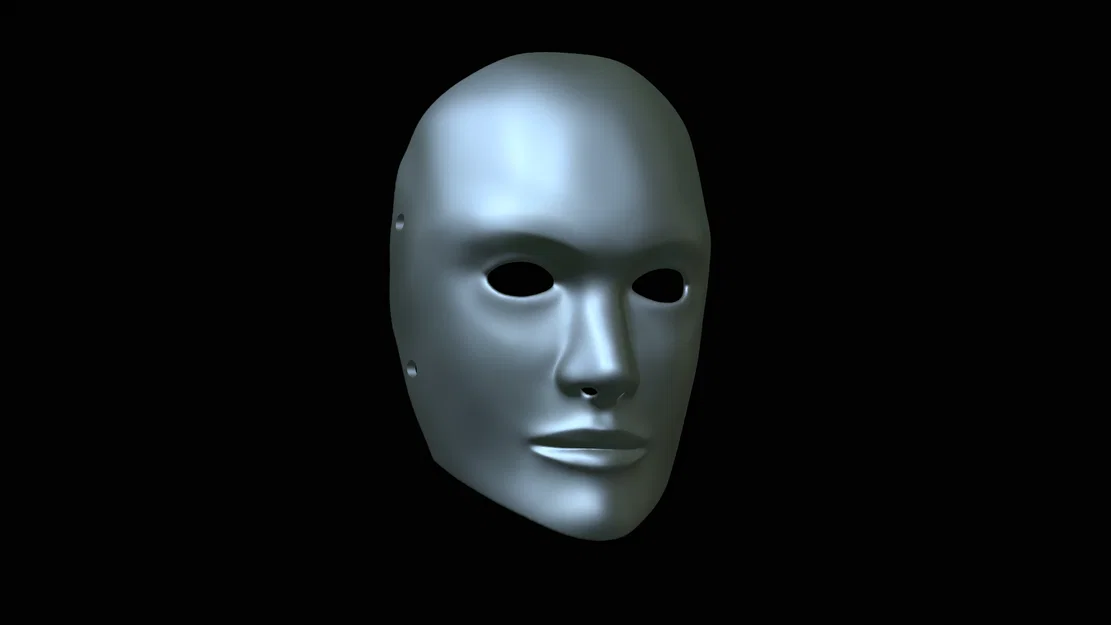 Mô hình in 3D mặt nạ khuôn mặt con người (Human Poker Face Mask) - Image 8