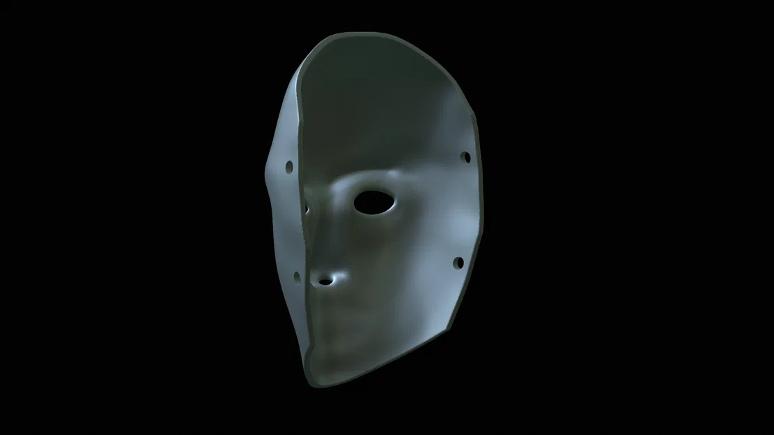 Mô hình in 3D mặt nạ khuôn mặt con người (Human Poker Face Mask) - Image 11