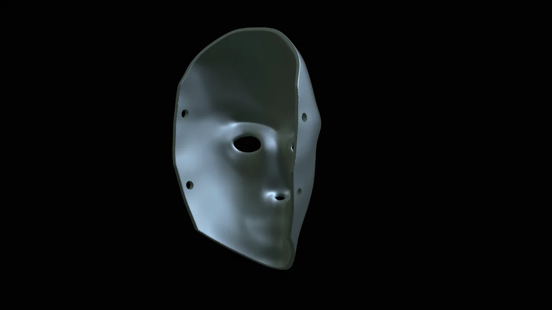 Mô hình in 3D mặt nạ khuôn mặt con người (Human Poker Face Mask) - Image 13