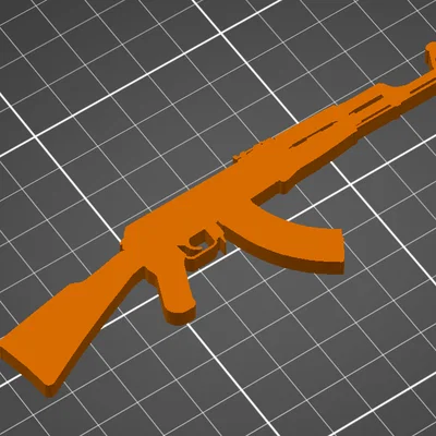 Mô hình AK-47 3D trang trí treo tường và làm móc khóa siêu chất