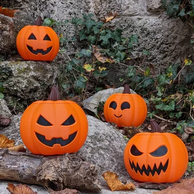 Jack-o'-lantern dạng vase mode - Đèn bí ngô Halloween