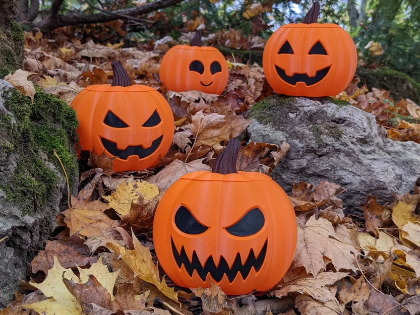 Jack-o'-lantern dạng vase mode - Đèn bí ngô Halloween - Image 4