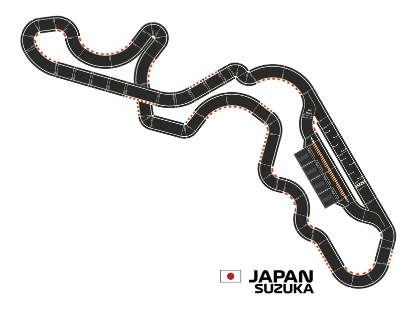 Racing Circuits - building kit - Japan Suzuka Grand Prix (Bộ lắp ráp đường đua) - Image 1