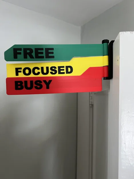 Bảng FREE/FOCUSED/BUSY gắn vách ngăn cubicle (Do Not Disturb) miễn phí - Image 2
