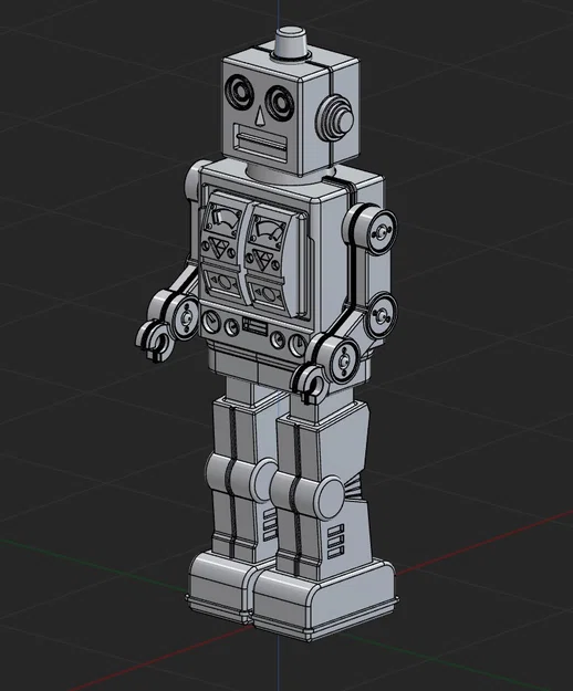 Mô hình Robot Cổ Điển Retro (Retro Robot v001) phong cách thập niên 60 - Image 1