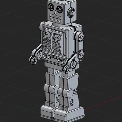 Mô hình Robot Cổ Điển Retro (Retro Robot v001) phong cách thập niên 60