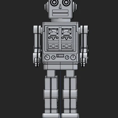 Mô hình Robot Cổ Điển Retro (Retro Robot v001) phong cách thập niên 60