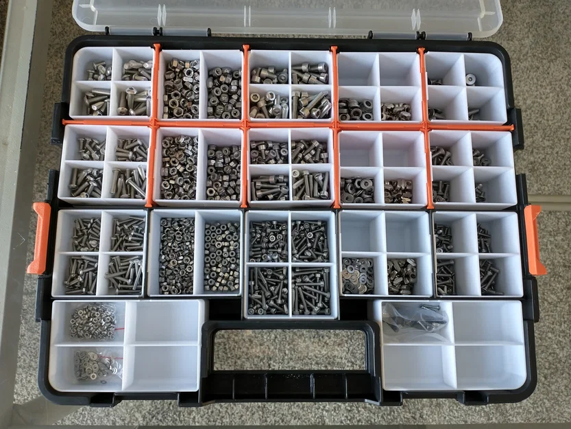 Insert ngăn hộp organizer HDX/Hypertough/Anvil (FreeCAD Parametric) - Image 1