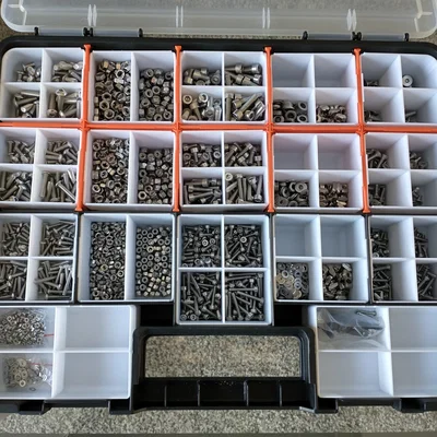 Insert ngăn hộp organizer HDX/Hypertough/Anvil (FreeCAD Parametric)