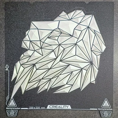 Mô hình 3D Lion on the wall - Sư tử hình học nghệ thuật