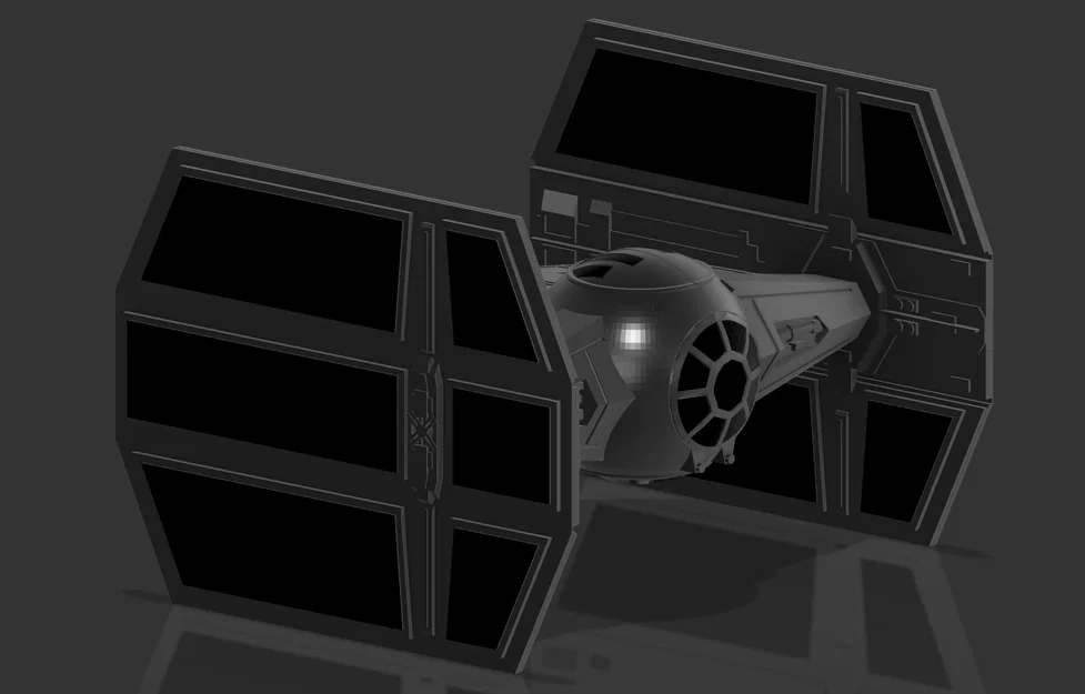 Tie Fighter Darth Vader (in 1 filament) - tách linh kiện tốt hơn (chỉ 6 plates) - Image 3