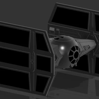 Tie Fighter Darth Vader (in 1 filament) - tách linh kiện tốt hơn (chỉ 6 plates)