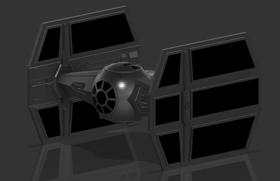 Tie Fighter Darth Vader (in 1 filament) - tách linh kiện tốt hơn (chỉ 6 plates) - Image 5