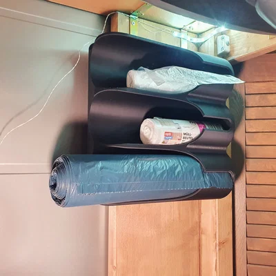 Giá treo cuộn túi rác / cuộn giấy lau (Tashbag roll / paper towel holder)